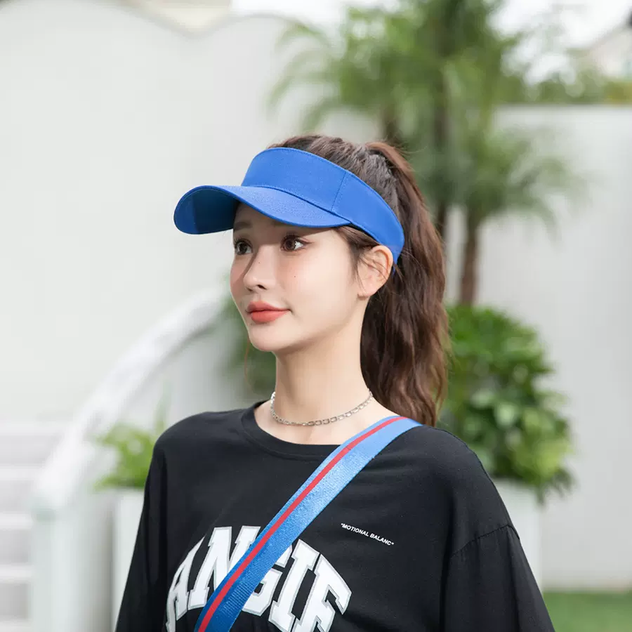 空顶帽定制logo夏季女太阳帽儿童帽子纯棉运动帽定做马拉松跑步帽