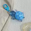 Glow-in-the-dark turtle keychain-blue