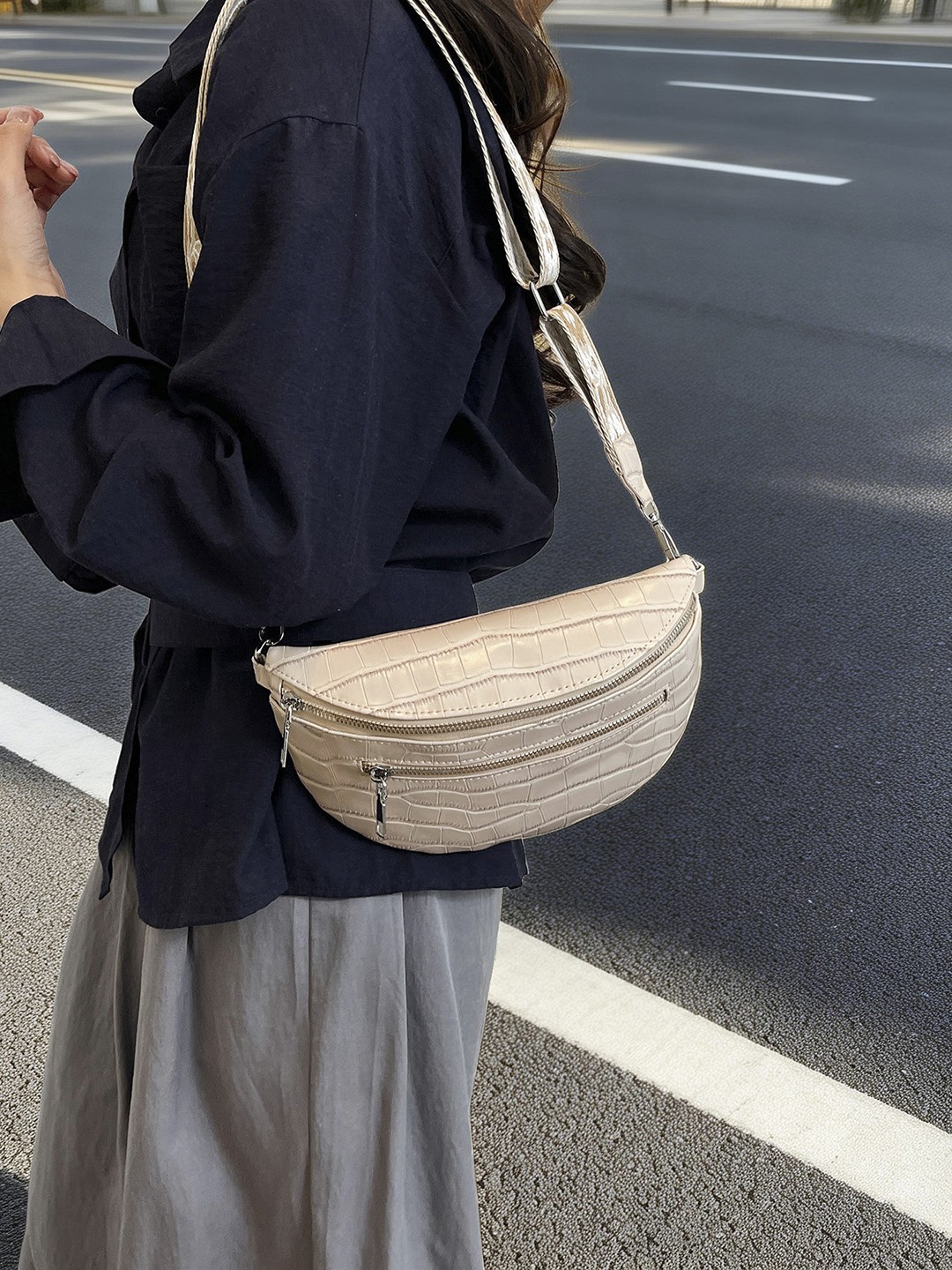 Bolso para mujeres 2026 nuevo estilo transfronterizo de alta calidad bolso de cintura de piedra de alta calidad retro versátil bolso de hombro