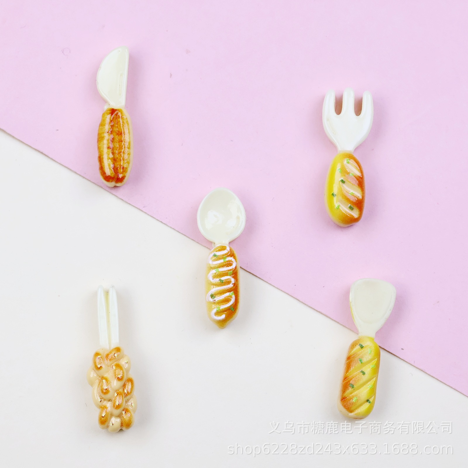 ミニ食人種ナイフフォークスプーン食人種樹脂アクセサリークリームヘアクリップ携帯ケース冷蔵庫キーホルダー