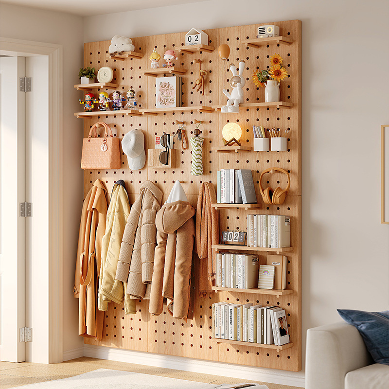 Puerta de entrada Puerta de entrada Puerta de entrada Pared de madera maciza Tablero de almacenamiento Tablero de pared Tablero colgante de madera Pared de almacenamiento