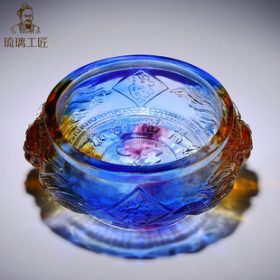 High-End Glazed Wanfu Cornucopia Fortune-Attracting Ornaments Chinese-Style Home Living Room Entrance Decoration Gifts Fortune-Attracting Piggy Bank