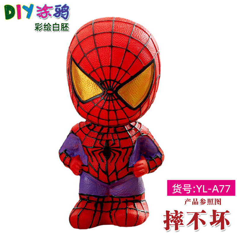 Gran vinilo yeso muñeca embrión blanco al por mayor puntada alcancía gran puntada artesanal DIY colorear blanco