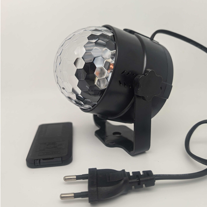 Bola mágica de cristal con control remoto y por voz, luz de escenario giratoria para KTV, bares y fiestas