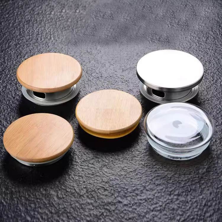 Glass kettle lid stainless steel wooden lid cold kettle parts Glass kettle lid stainless steel wooden lid cold kettle parts
