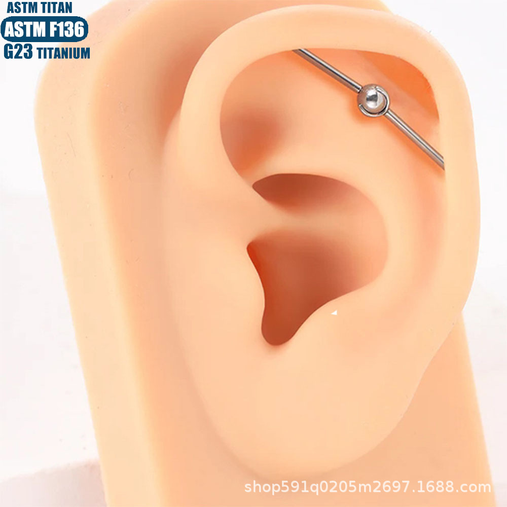 Labret piercing jewelry detail image