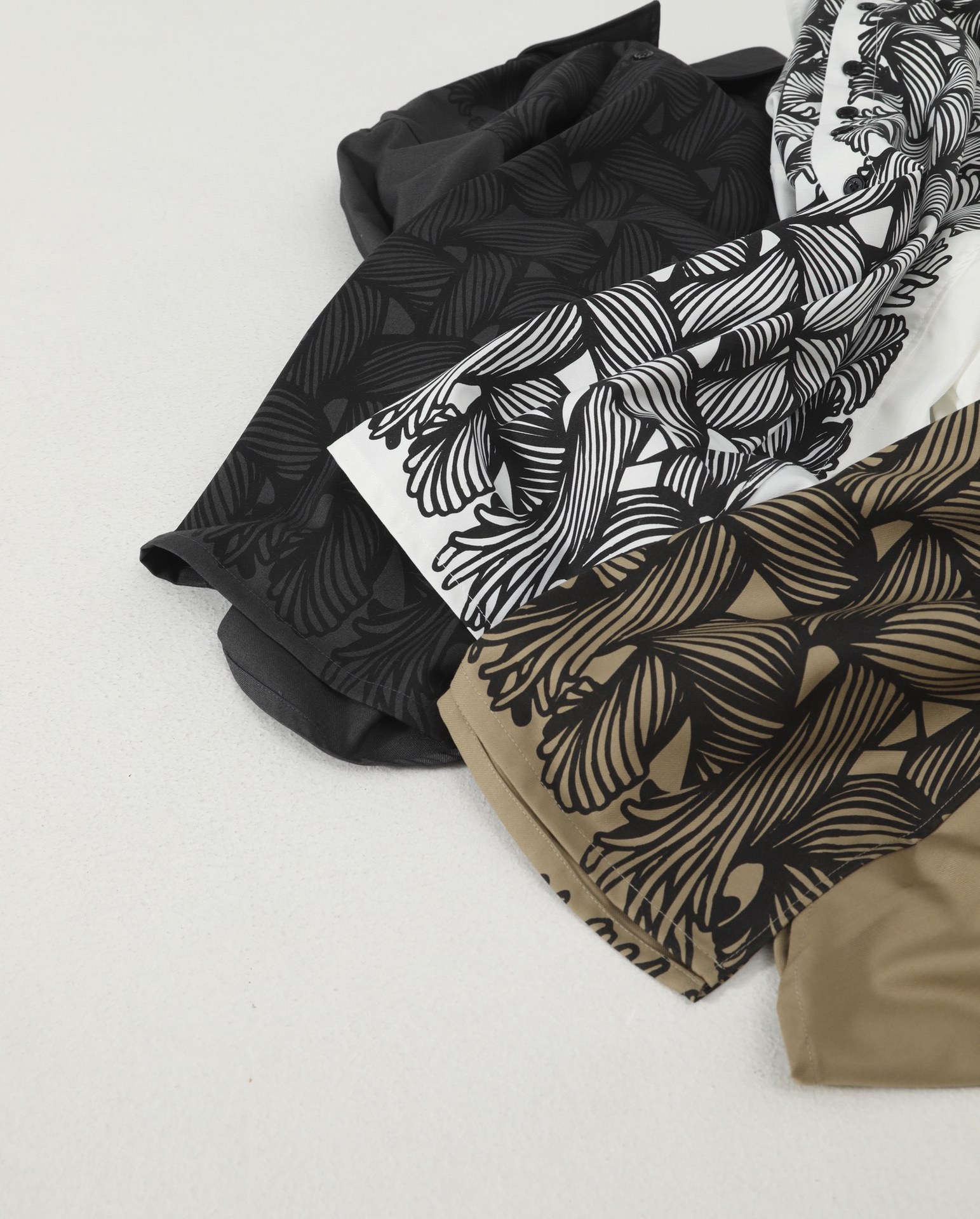 Knotted Casual Shirt With All-over Print For Men Versatile Style_voghion.com