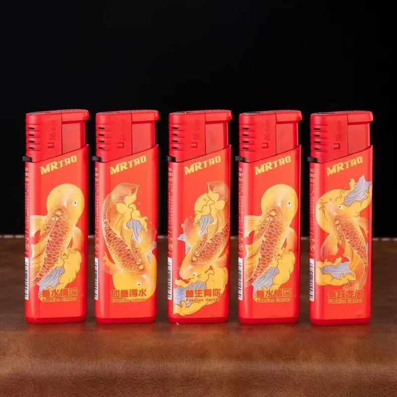 新品519四喜直冲防风ライター贩売陶氏519プラスチック电子直冲ライター|undefined
