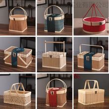 纯手工竹编篮子端午节包装盒粽子礼品盒糕点竹筐手提鸡蛋批发