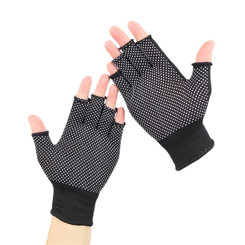 Thin gloves for women, summer sun protection, tea picking, labor protection, point gluing, anti-slip, two-finger half-finger outdoor men's two-finger touch screen 
