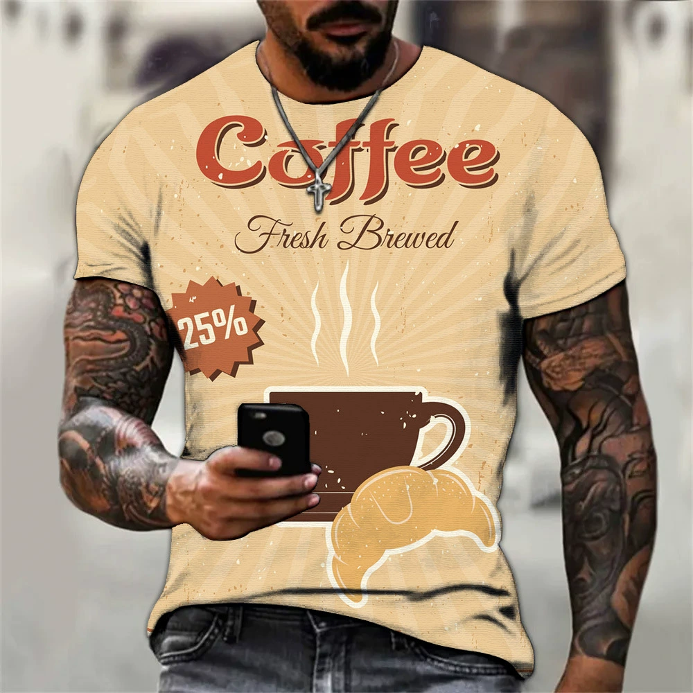 AliExpress Amazon Подростковая Летняя мужская футболка с 3D цифровым принтом и круглым вырезом, ВИНТАЖНЫЙ ПЛАКАТ, свободная