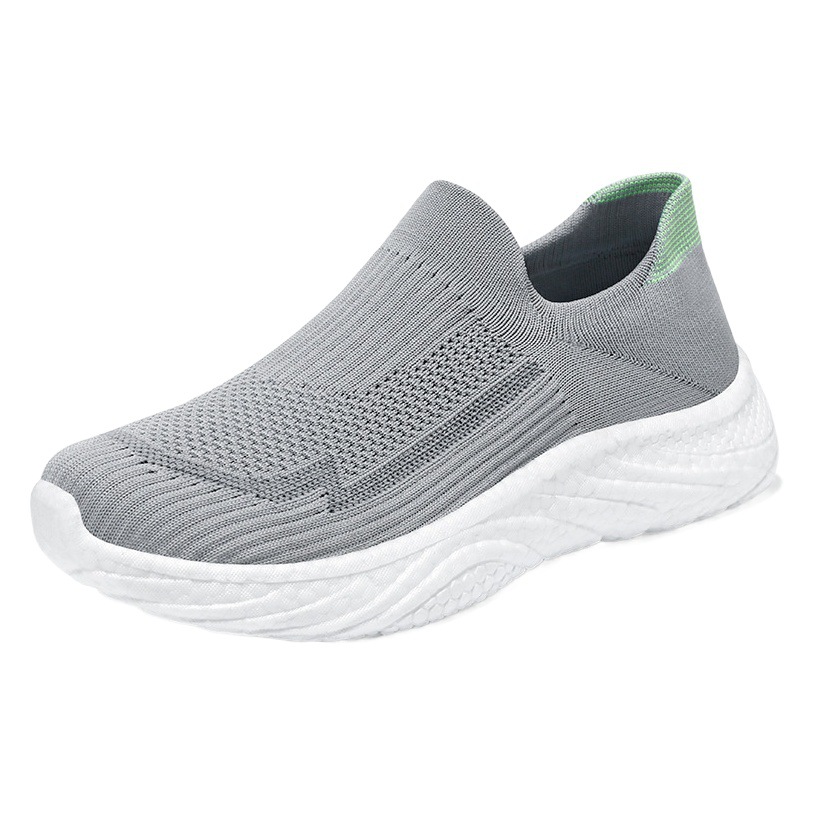 Zapatos de hombre, estilo nuevo primavera 2026, zapatos casuales de tejido ligero, zapatos de tela sin cordones con suela de poliuretano tipo popcorn