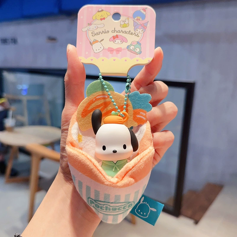 Плюшевый брелок Sanrio Hello Kitty, оригинал, мягкая подвеска 11×7.5 см, коллекционный талисман