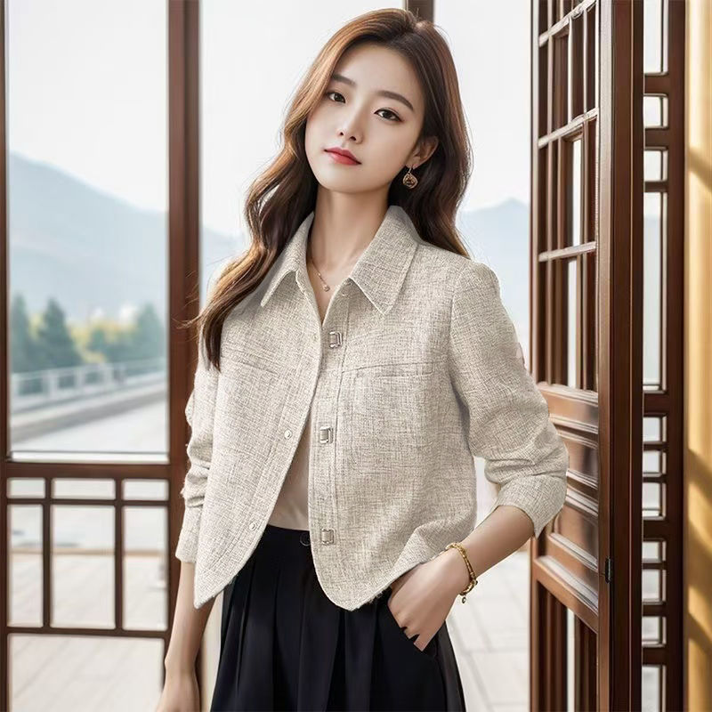 Tweed Style Jacket 2025 New Autumn Brand Hot Style Fashionable Short Top for Small Women