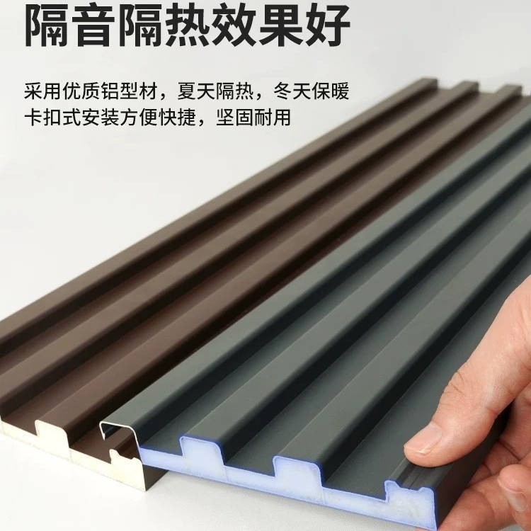 Techo de aleación de aluminio gran pared aislamiento térmico tejas de aluminio gran dosel solar sala impermeable pabellón solar doble tablero ondulado