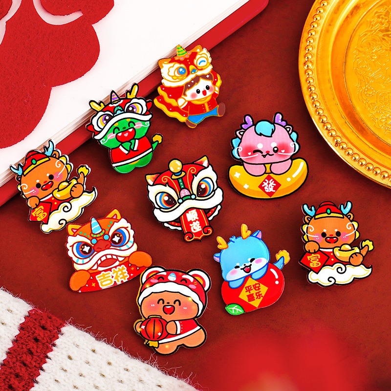 Cartoon children's acrylic brooch