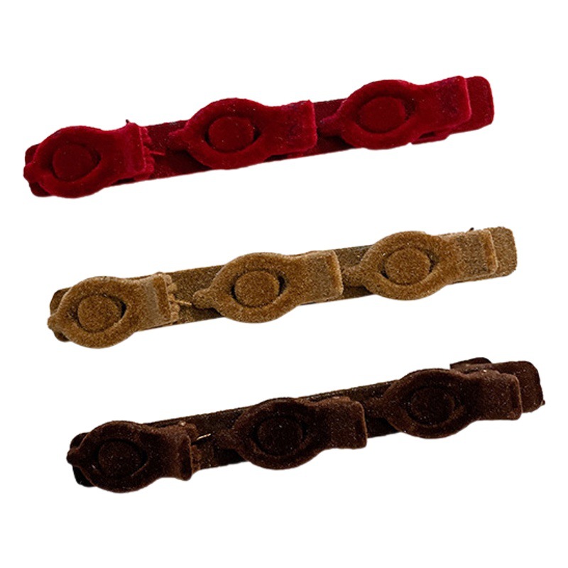 Otoño e invierno flocado clip de pelo trenzado femenino lado Bangs clip cabello roto acabado artefacto Internet celebridad frente palabra horquilla tocado