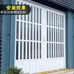 Pvc Folding Door Open Kitchen Door Retractable Home Balcony Door Shop Sliding Simple Folding Temporary Door Factory