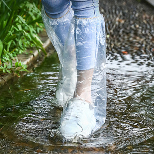 Factory direct disposable shoe cover waterproof thickened long tube farm boot cover epidemic prevention non-slip outdoor drifting wear-resistant