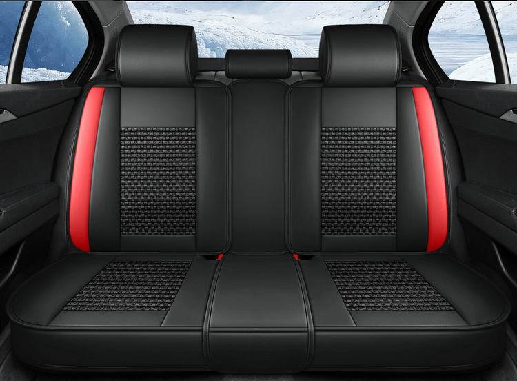 Cross-Border Car Seat Covers, Four-Season Universal Seat Covers, Fully Enclosed Seat Cushions, Nappa Leather Seat Covers, Breathable Ice Silk Cushions