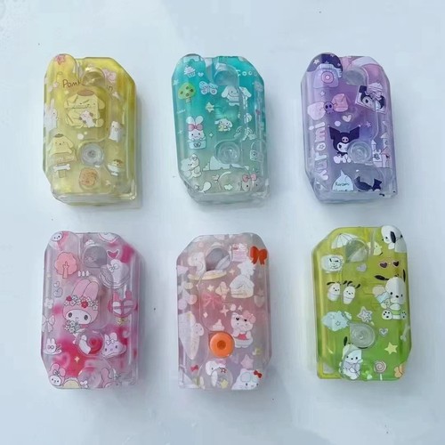 Sanrio Squeeze Toy 3D Printed Glittering Radish Knife with Gravity-Activated Light Squeeze Cartoon Crystal Radish Knife