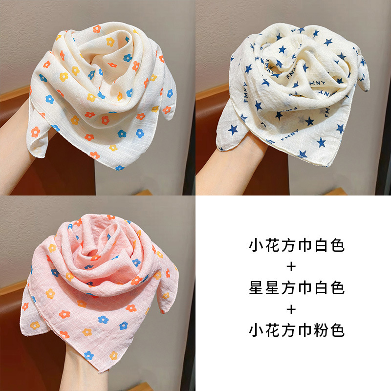 Niñas coreanas bufandas de algodón y lino para niños primavera y otoño delgada baby collar bufandas de viento en todas las estaciones