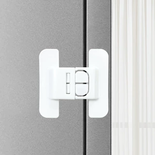 冰箱门闭门器橱柜抽屉安全锁推拉门锁免打孔冰箱门锁宝宝防开卡扣