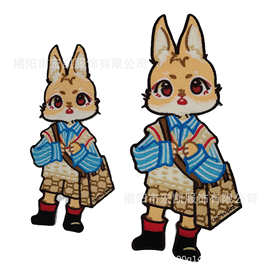 宏凯绣品卡通动物兔子布贴 亲子装大小号布贴服装辅料装饰补丁贴