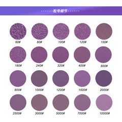Foreign Trade Sourcing: Purple Sandpaper, 360A, 5 Inches, 8-Hole, 125mm Grinding Self-Adhesive Flocked Sandpaper with Backing, Water-Soluble Abrasive Paper