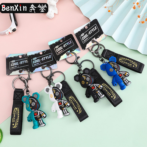 Creative genuine punk anatomy mechanical bear car keychain pendant bag pendant key chain small gift wholesale