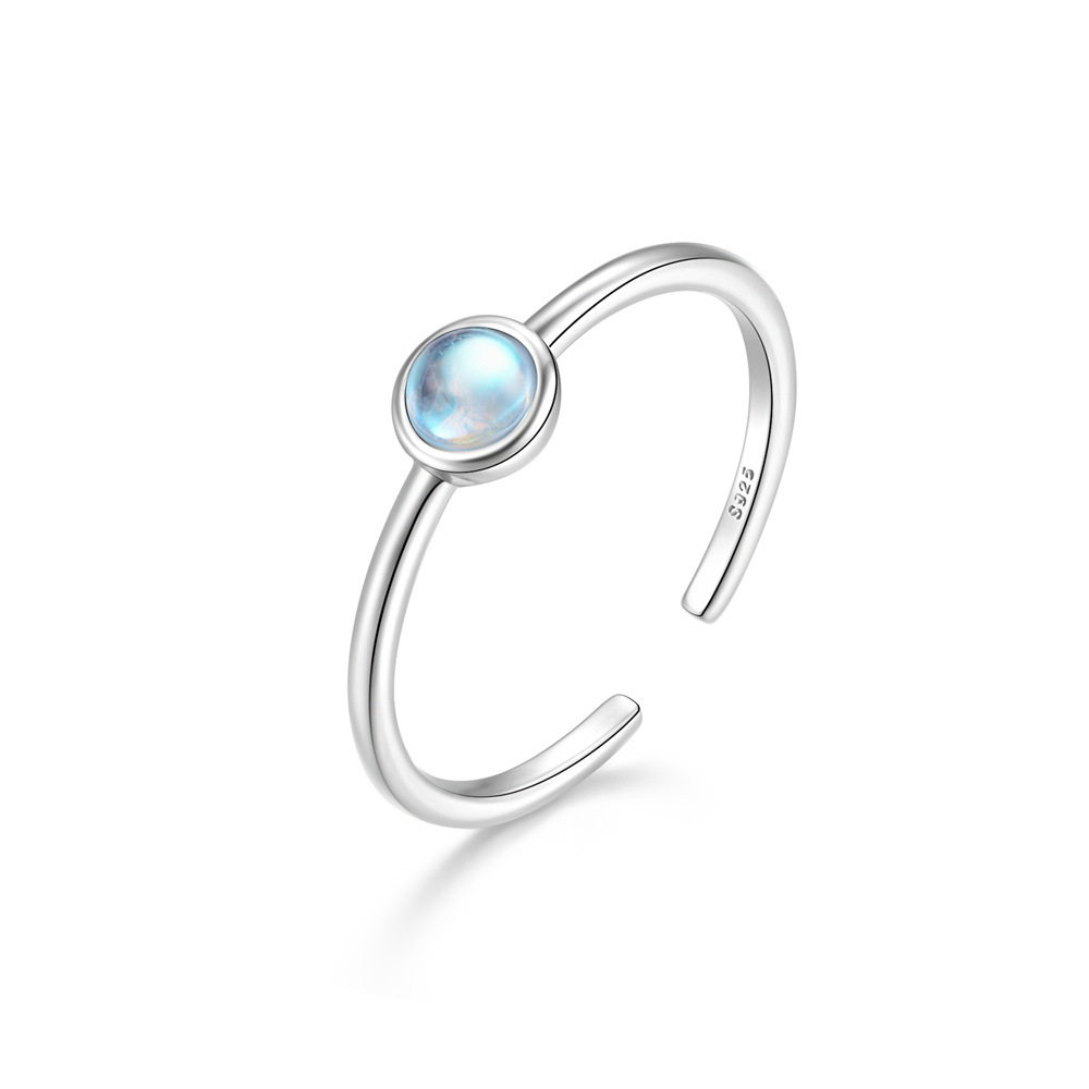 5g Weight Zircon Inlay Material Open Rings Classification Adjustable Ring Size 1 Piece Quantity Holiday, Daily Occasion 925 Sterling Silver Material Geometric Pattern Women's Gender Plating, Inlay Design Sweet Style 925 Sterling Silver Zircon Geometric Open Rings 42