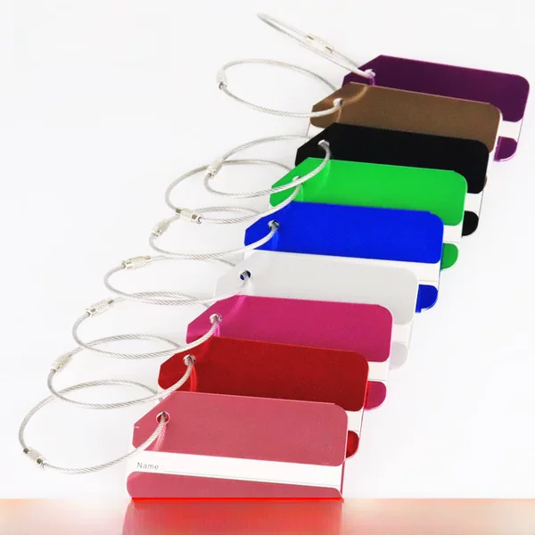Aluminum Alloy Metal Airplane Luggage Tags, Luggage Tags, Id Tags, Multi-Color Wholesale in Stock