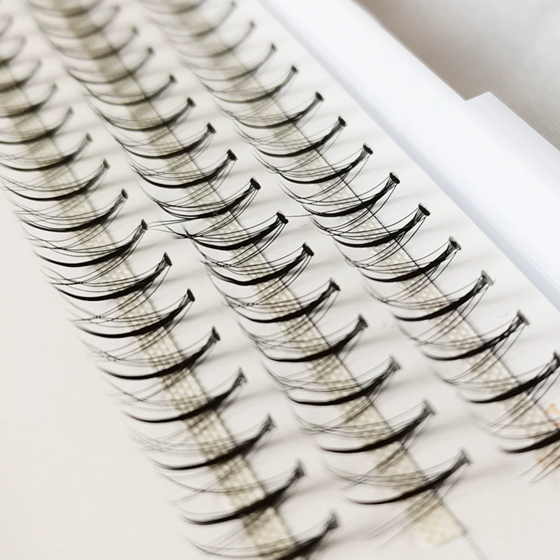 Накладные ресницы Cluster False Eyelashes (Meng Xueli) D & C завивка, смешанная длина 8–14 мм, наборы grafting с жестким стеблем