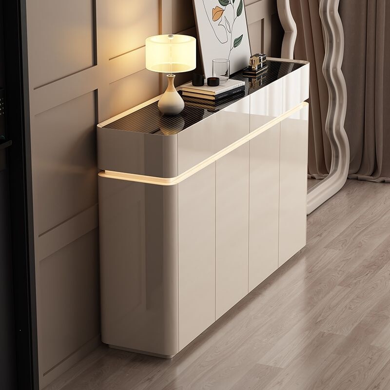 Light Luxury Entryway Shoe Cabinet for Home Use, Living Room Foyer Partition Cabinet with Light, Simple Modern 2026 Hot-Selling Storage Cabinet