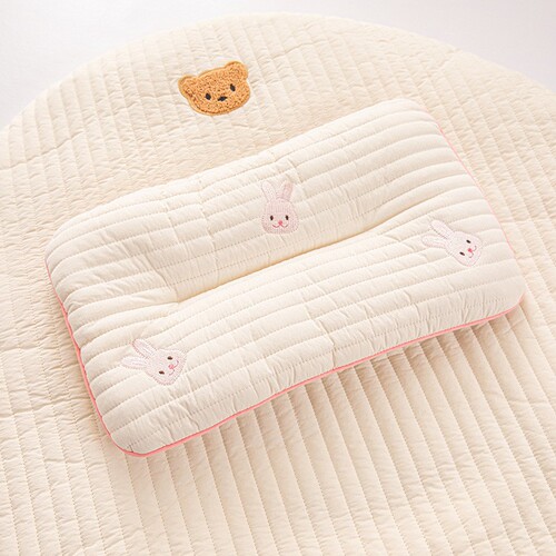 INS New Style Cotton Filled Embroidered Children's Pillow Breathable Sweat-Absorbent Shaping Pillow Kindergarten Baby Nap Pillow