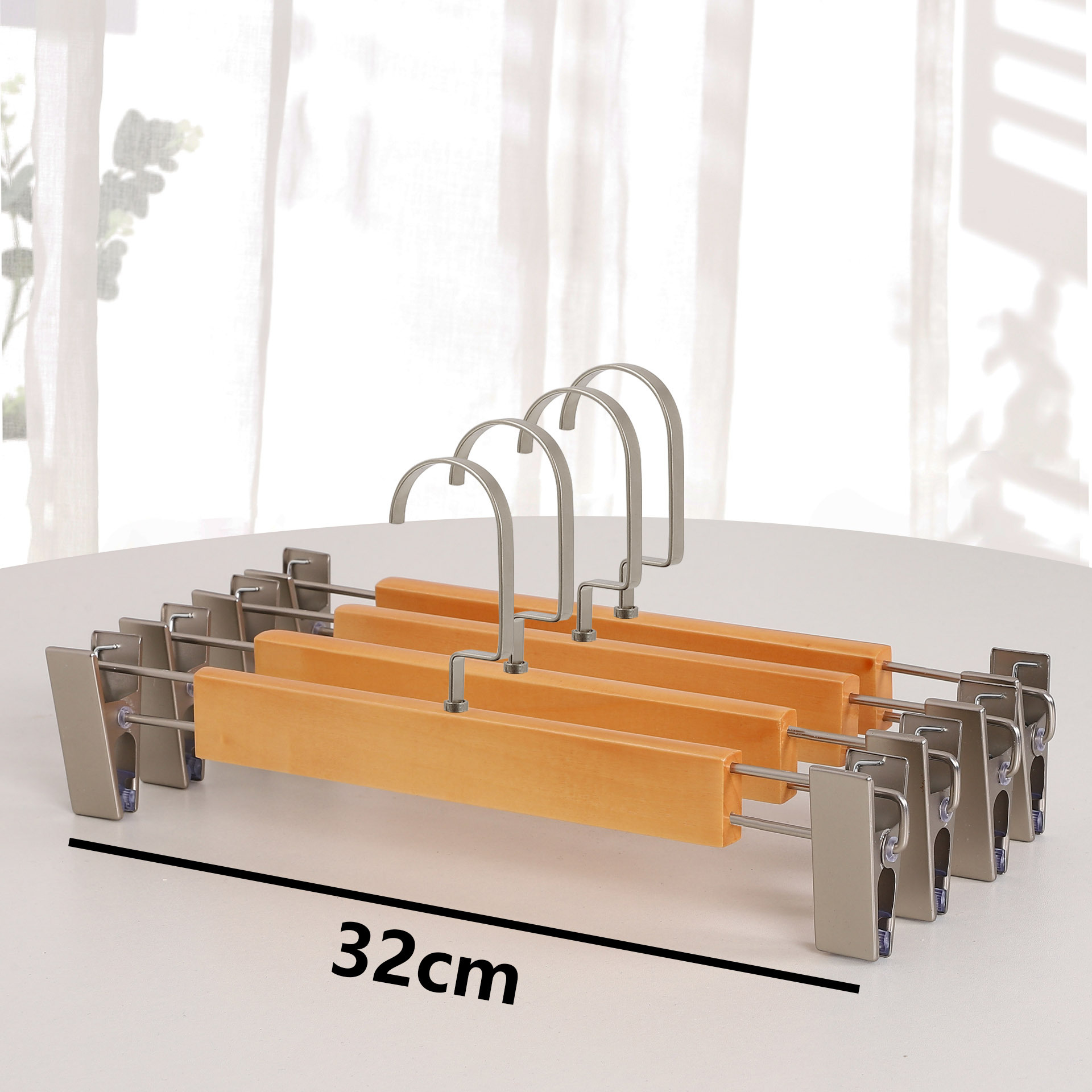 Percha de ropa de madera maciza antideslizante sin marcas para colgar ropa doméstica estante de ropa de madera armario tienda de ropa