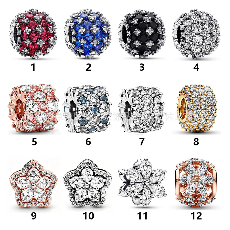Pan-Style Starry Sky Five-Pointed Star Beads White Copper Electroplated DIY Jewelry Accessories Fashion Commuter Sphere Loose Beads Pan-Style Starry Sky Five-Pointed Star Beads White Copper Electroplated DIY Jewelry Accessories Fashion Commuter Sphere Loose Beads