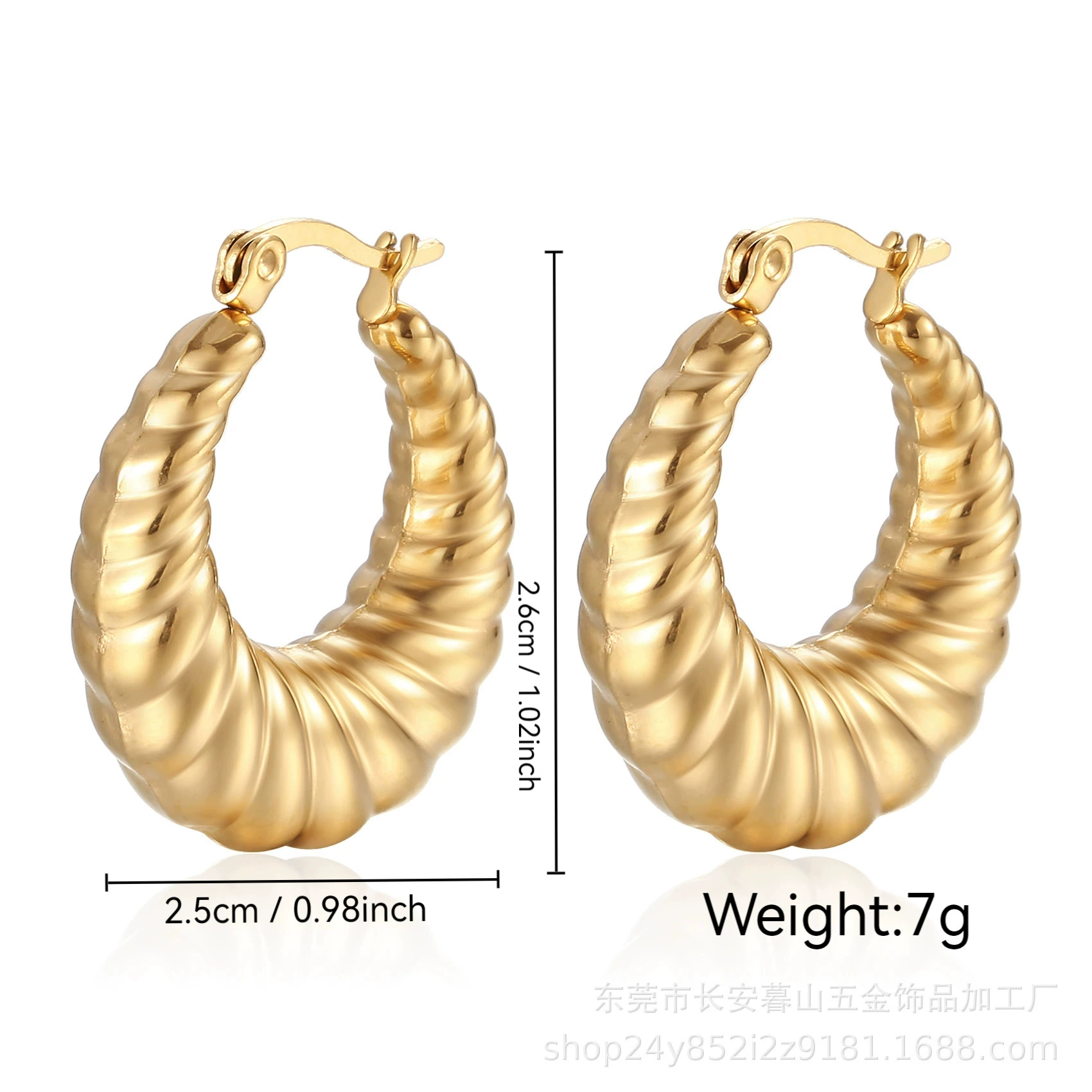 Серьги из нержавеющей стали, европейский стиль, 18 К, оптовая продажа