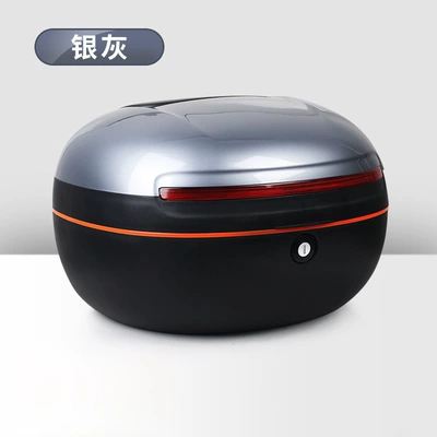 Storage Tool Box for | Electric car tail box - double-layered-round-box-with-lid-silver-gray-universal-for-models-with-tailstock