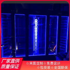 酒吧KTV 雪茄房恒温恒湿设备 金属不锈钢雪茄柜 设计效果图片