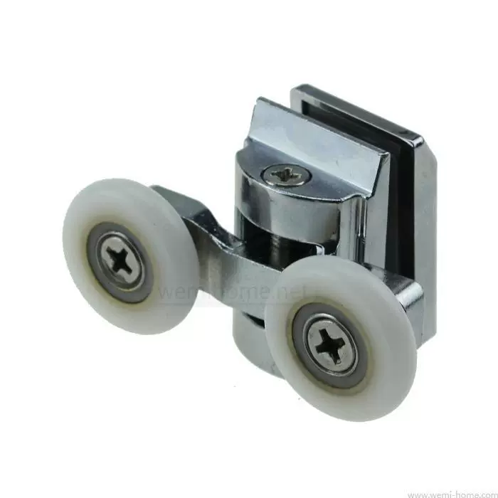 Старый стиль, встроенный шкив для душевой комнаты, шкив из цинкового сплава с маленьким отверстием, стеклянная раздвижная дверь для ванной комнаты, двойной шкив, подвесное колесо