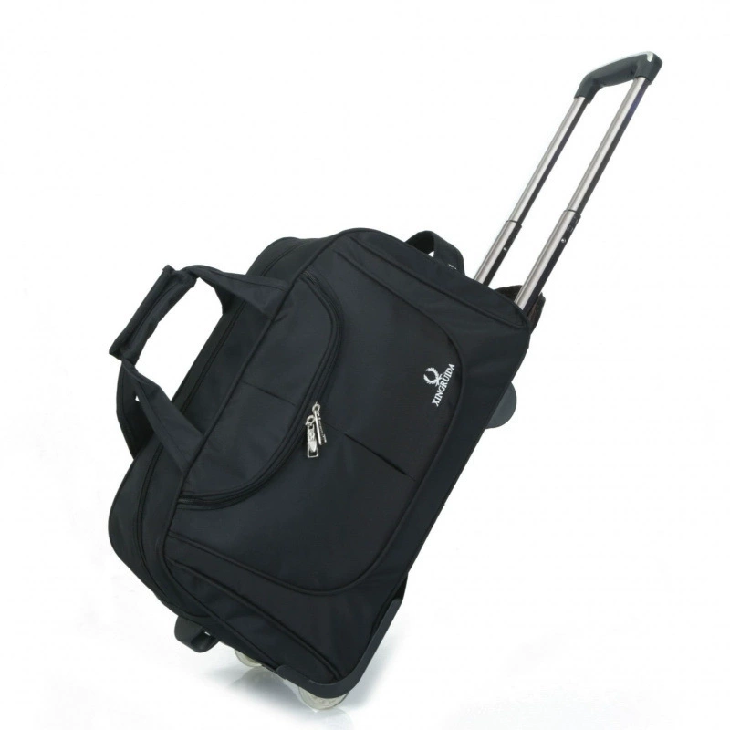 Foldable waterproof travel suitcase / handheld bag, telescopic handle and wheels, spacious, unbranded