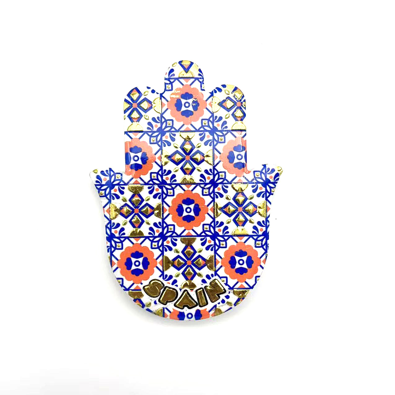 Nueva fábrica de cerámica 3D serie Mano de Buda con impresión clara de lirio y sensación cóncava adhesivo magnético para refrigerador