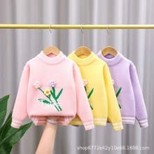 女童毛衣针织2025新款秋冬套头卡通毛衣源头工厂可内销可外贸