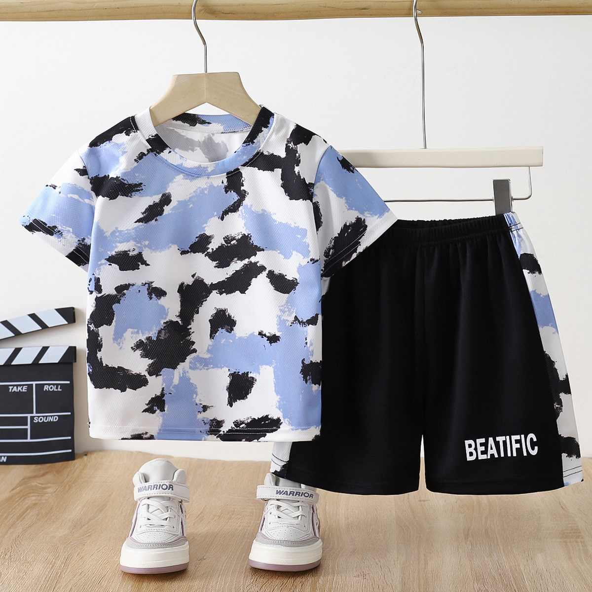 Summer Children's suit 2025 New Boys and Girls Baby Quick-drying Clothes Korean Casual Sportswear Short-sleeved Shorts Children's Clothing