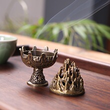 复古博山炉香炉家用室内熏香炉合金香薰炉沉香檀香炉茶道仿古摆件