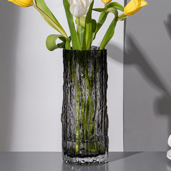 Internet Celebrity Glacier Pattern Vase ins Wind Very Frozen Vase Household Living Room Dining Room Ornaments Flower Ornaments Dried Vase Wholesale
