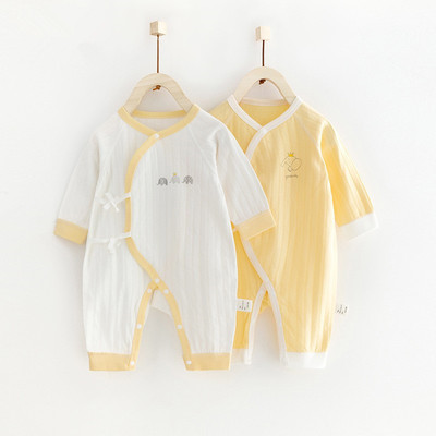 Newborn one-piece garment 0-3 baby Romper spring and autumn pure cotton Bodysuit baby Butterfly Dress Climbing clothes