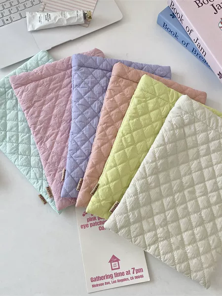 57313 Colorful Quilted Soft Tablet Liner Bag Storage Bag Women's Laptop Protective Cover