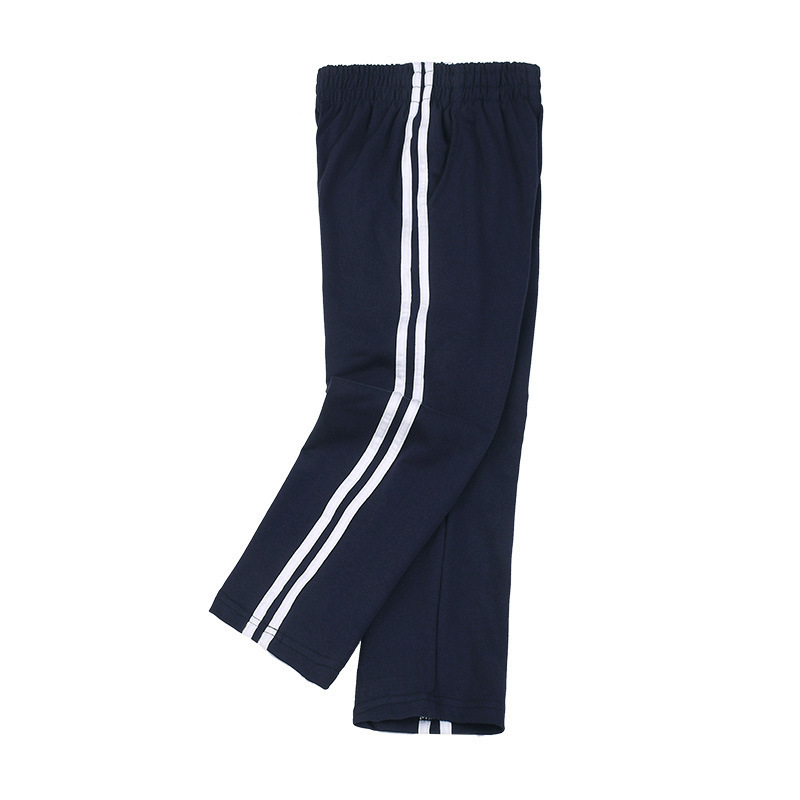 여름 봄과 가을 학교 교복 바지 네이비 고등학교 중학교 학생 한 바 두 바 남자와 여자의 스트레이트 바지